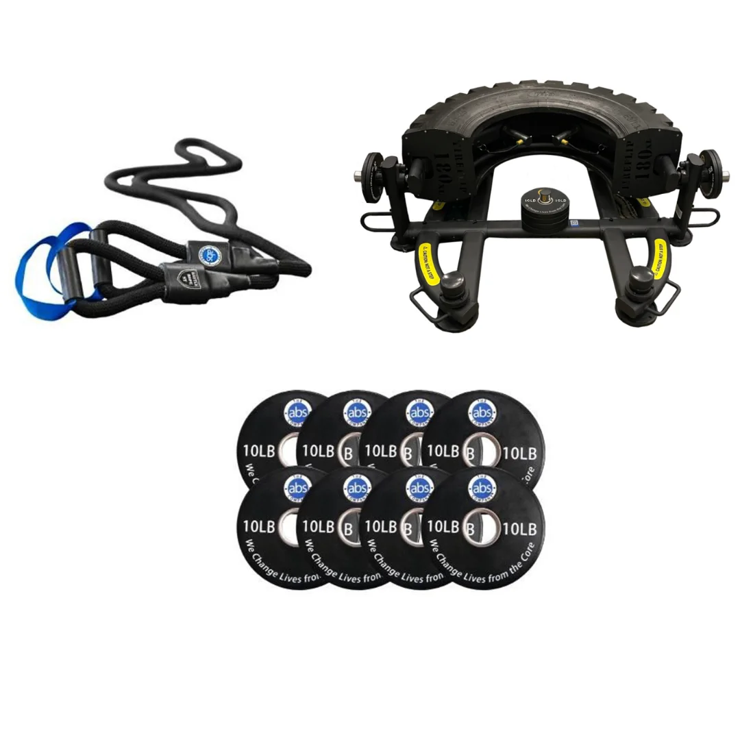 The Abs Company TireFlip 180 XL System, front three-quarter view