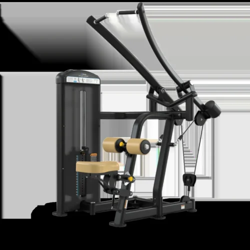 TRUE FUSE XL FUSE1100 Lat Pulldown commercial selectorized strength machine, matte black