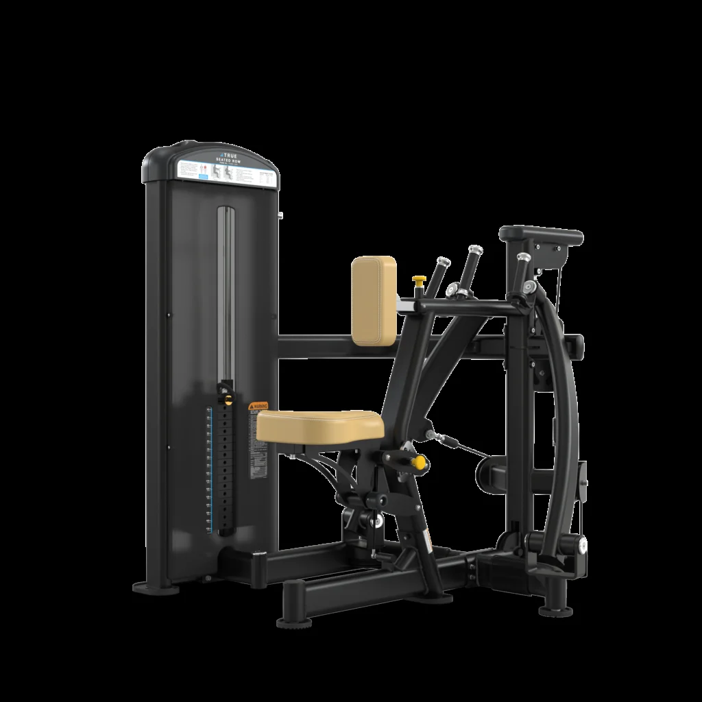 TRUE FUSE XL FUSE1200 Seated Row commercial selectorized strength machine, matte black