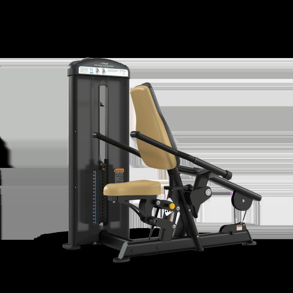 TRUE FUSE XL FUSE1500 Triceps Pushdown commercial selectorized strength machine, matte black