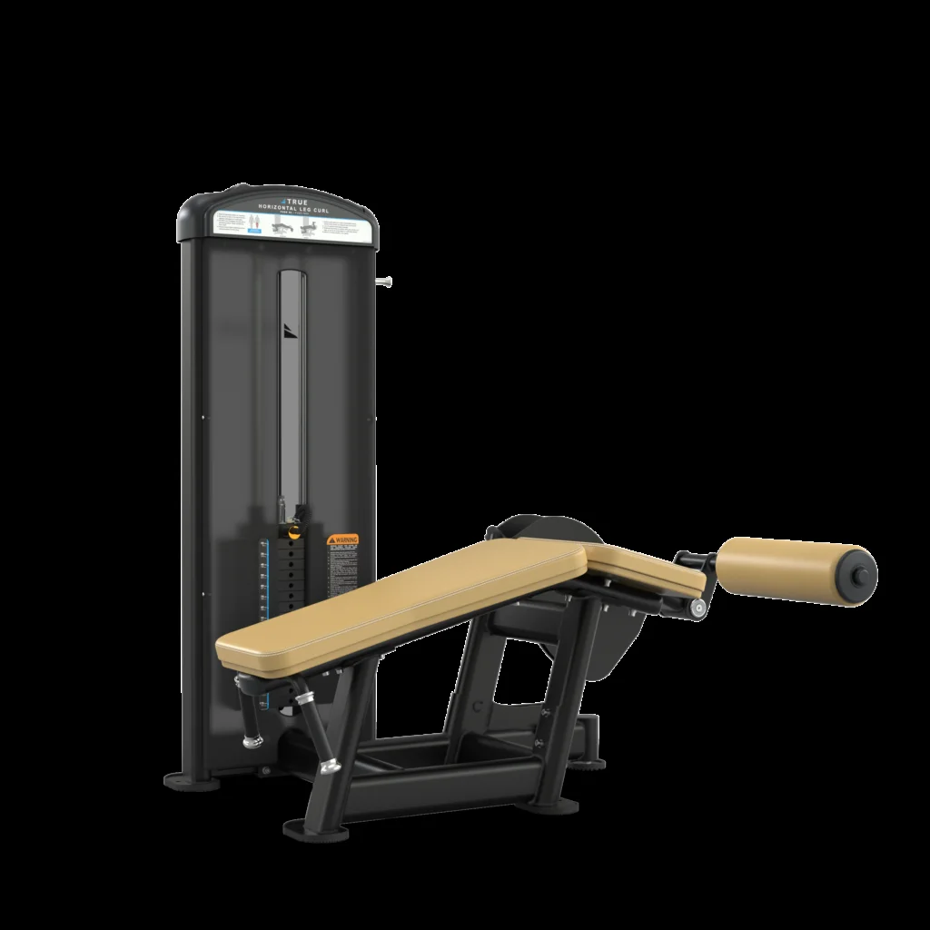 TRUE FUSE XL FUSE1800 Horizontal Leg Curl commercial selectorized strength machine, matte black