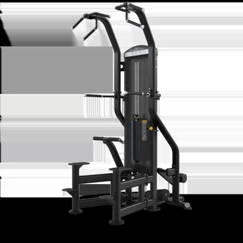 TRUE FUSE XL FUSE4000 Weight Assisted Chin Dip commercial selectorized strength machine, matte black