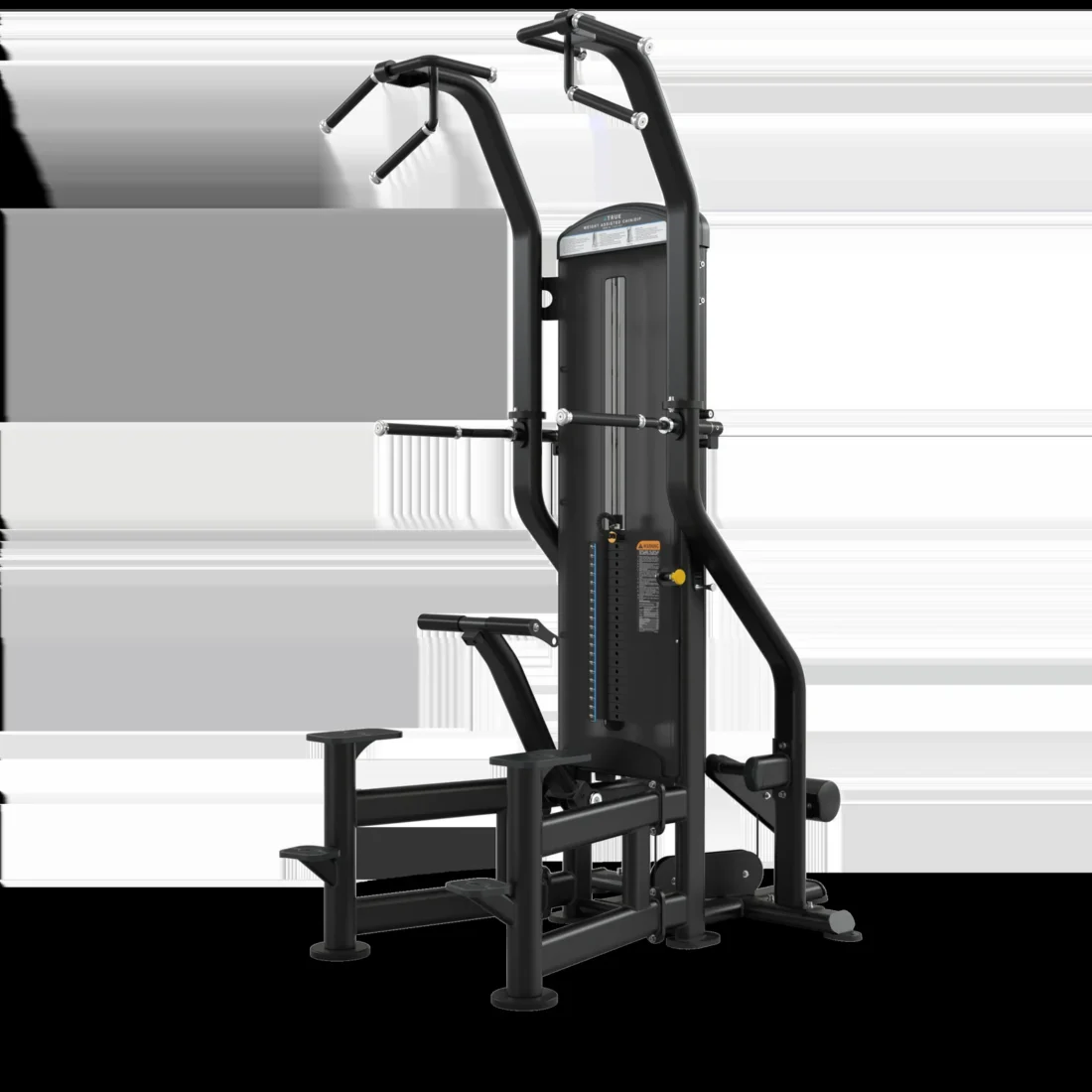 TRUE FUSE XL FUSE4000 Weight Assisted Chin Dip commercial selectorized strength machine, matte black