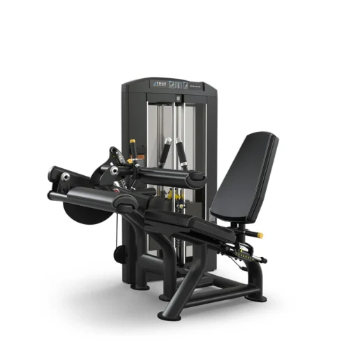 TRUE Palladium SPL-0200 Seated Leg Curl commercial selectorized strength machine, matte black, front view