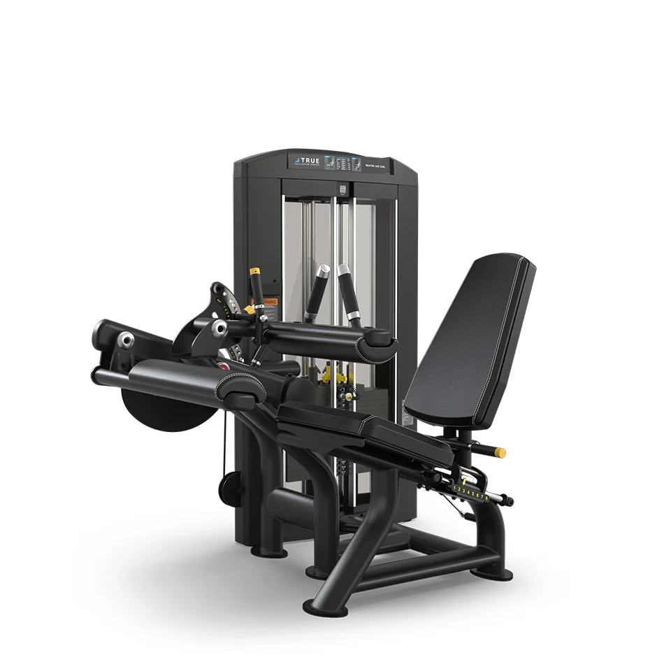 TRUE Palladium SPL-0200 Seated Leg Curl commercial selectorized strength machine, matte black, front view
