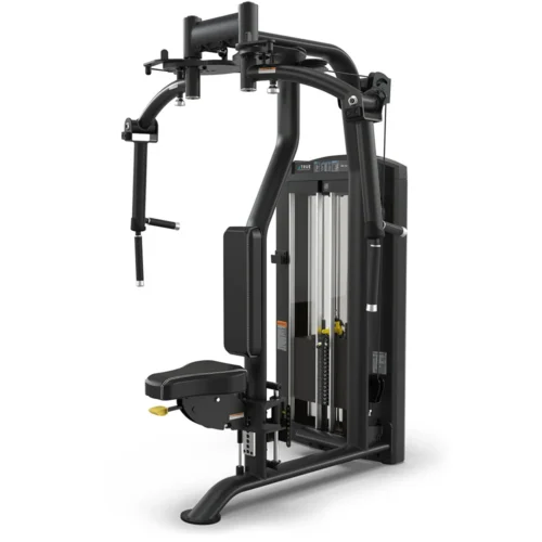 TRUE Palladium SPL-1000 Pec Fly / Rear Delt commercial selectorized strength machine, matte black, front view