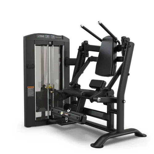 TRUE Palladium SPL-1400 Knee Raise / Ab Crunch commercial selectorized strength machine, matte black, front view