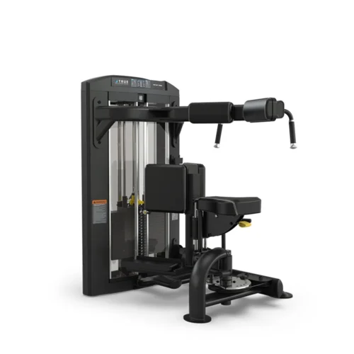 TRUE Palladium SPL-1500 Rotary Torso commercial selectorized strength machine, matte black, front view