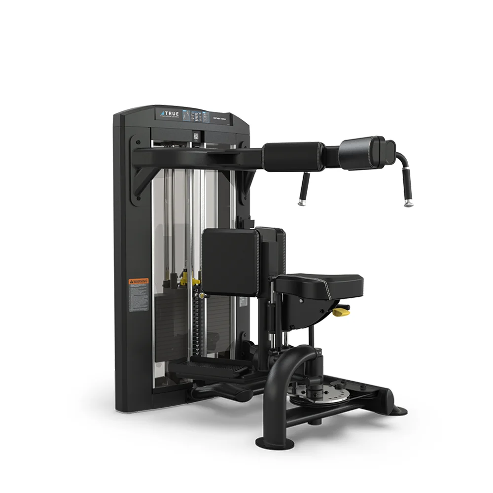 TRUE Palladium SPL-1500 Rotary Torso commercial selectorized strength machine, matte black, front view