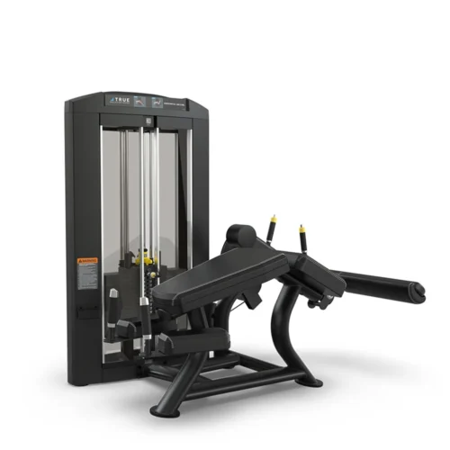 TRUE Palladium SPL-1800 Horizontal Leg Curl commercial selectorized strength machine, matte black, front view