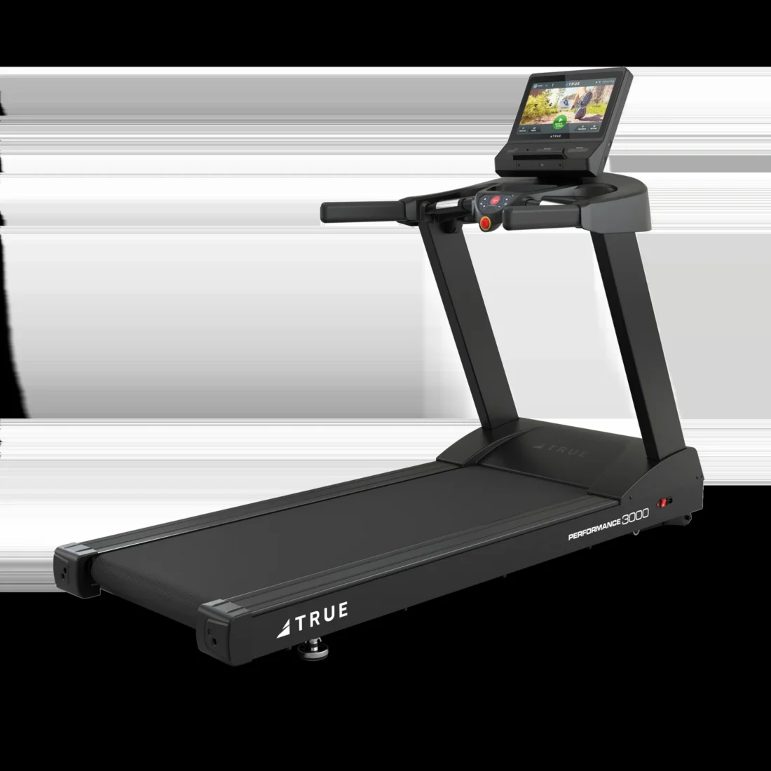 TRUE Performance 3000 home treadmill rear three-quarter view