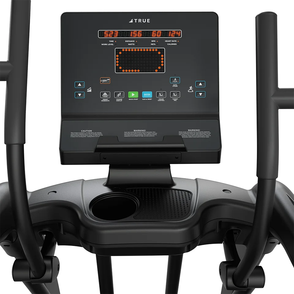 User view of the TRUE Performance Series elliptical Emerge PS console