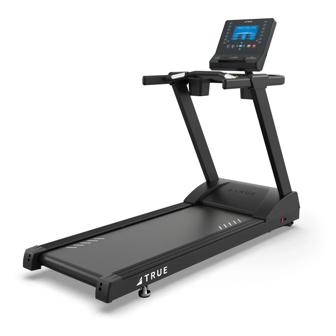 TRUE Z500 home treadmill, rear three-quarter view showing the running deck and 8.5 inch LCD console