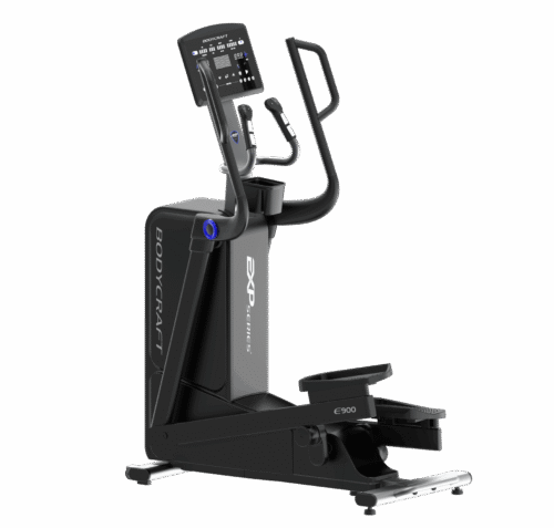 BodyCraft E900 elliptical with Touch LED console, three-quarter view