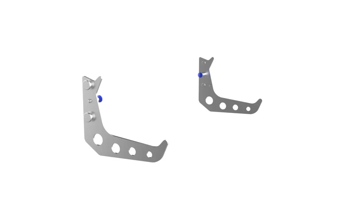 Pair of BodyCraft EXP CSM chrome safety catches
