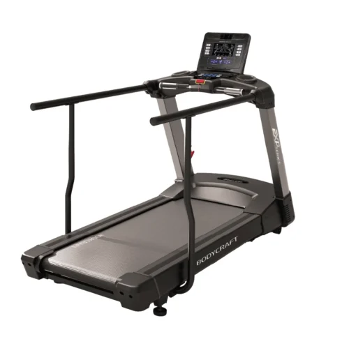 BodyCraft T1050 treadmill with long handrails