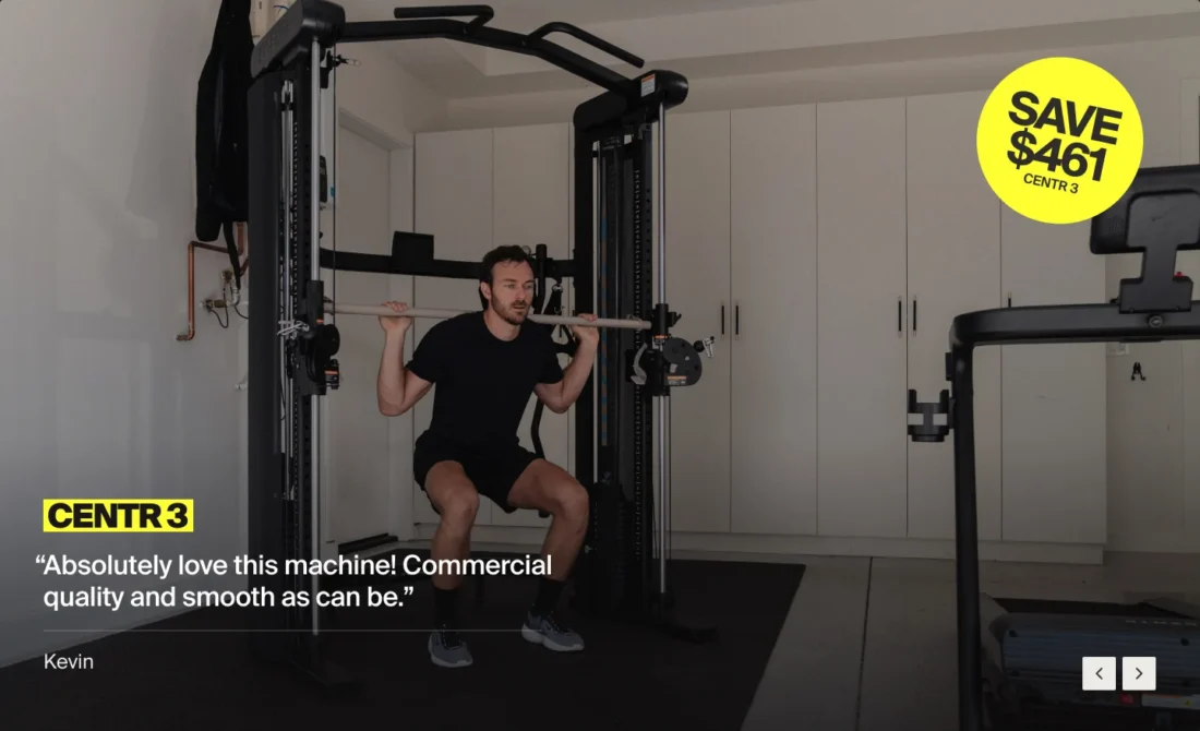 Centr 3 Home Gym Smith Functional Trainer – save $461