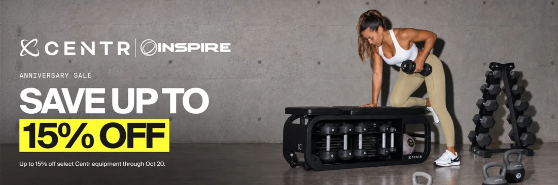 Centr & Inspire Anniversary Sale 2026 – up to 15% off functional trainers, home gyms and treadmills