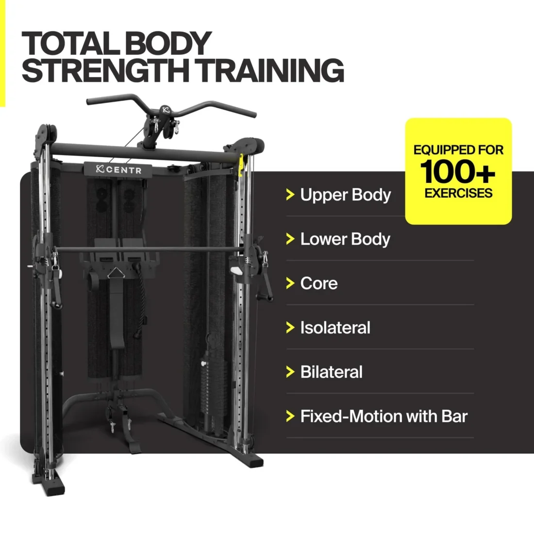 Inspire SF6 with callouts for upper body, lower body, core, isolateral, bilateral and fixed-motion training