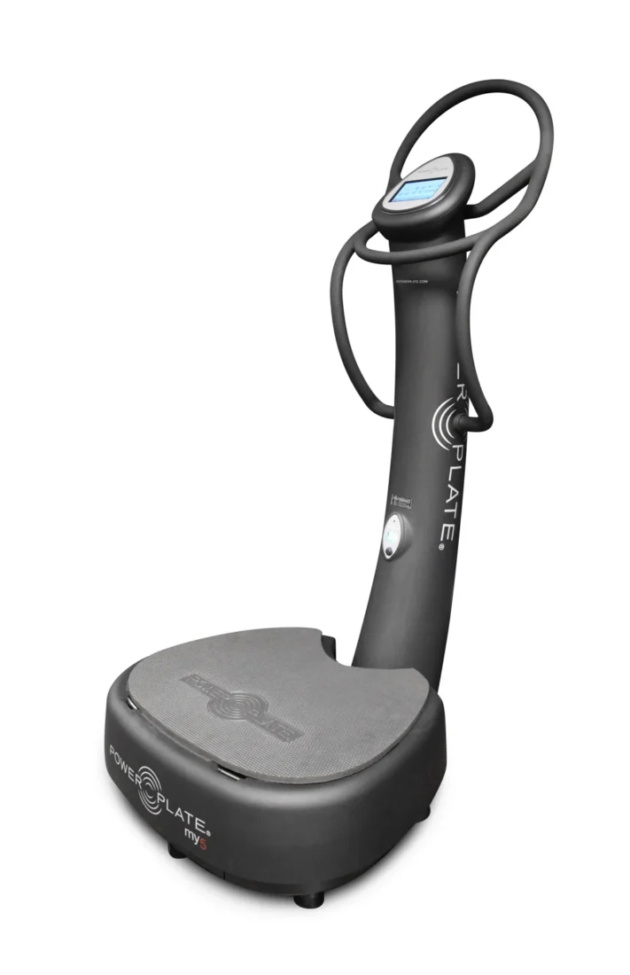 Upgraded 2026 Power Plate my5 vibration platform viewed from the front-right angle