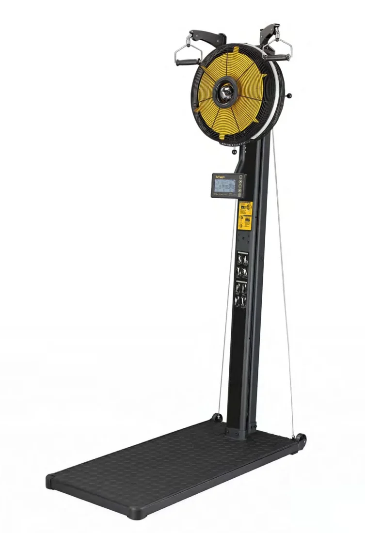 Renegade Raptor Functional Trainer ski erg style cable machine with fan and magnetic resistance, front three-quarter view