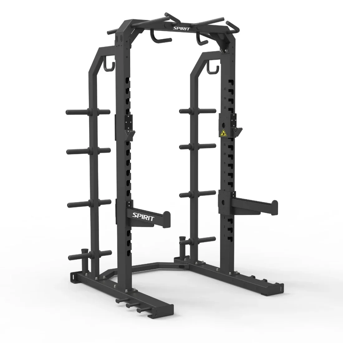 Spirit Fitness CSF-HRAC Half Rack commercial strength equipment, angled view