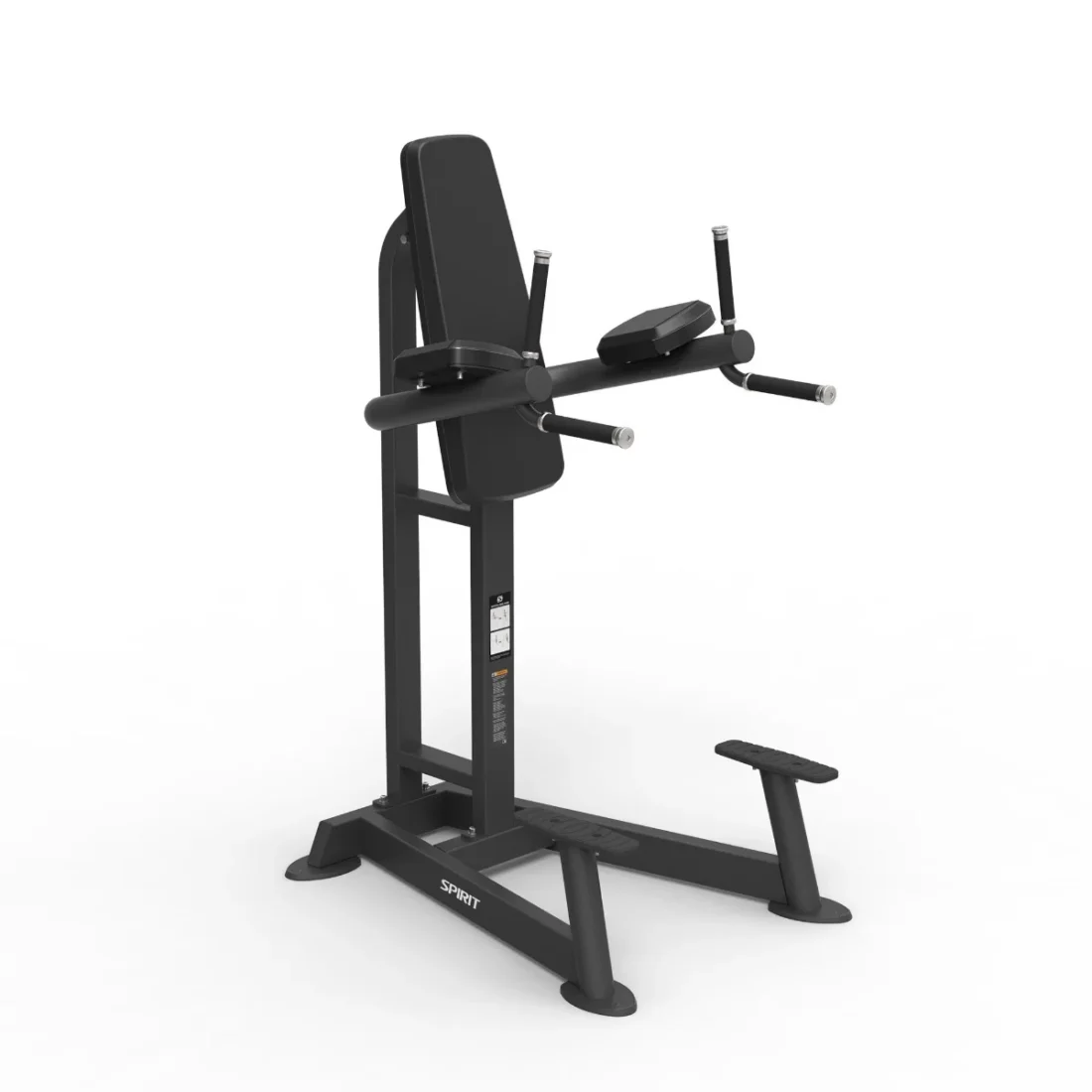 Spirit Fitness CSF-VKRD Vertical Leg Raise/Dip commercial strength equipment, angled view