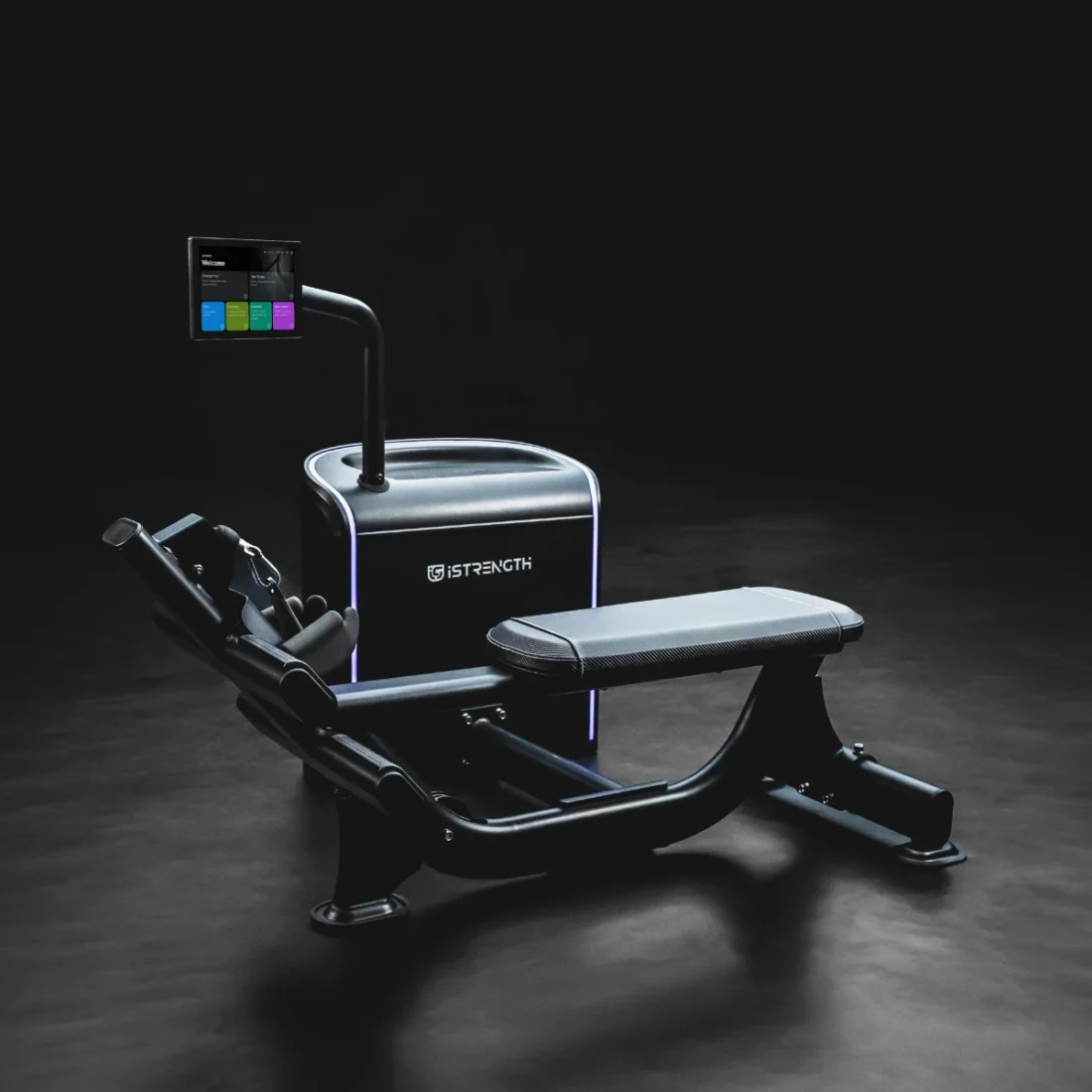 Spirit Fitness CSI-LROW i-Strength Low Row commercial strength equipment, angled view on studio floor