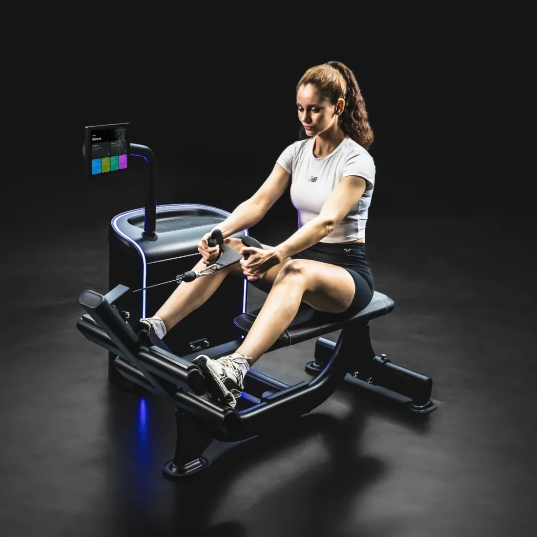 Spirit Fitness CSI-LROW i-Strength Low Row commercial strength equipment, in use, seated row