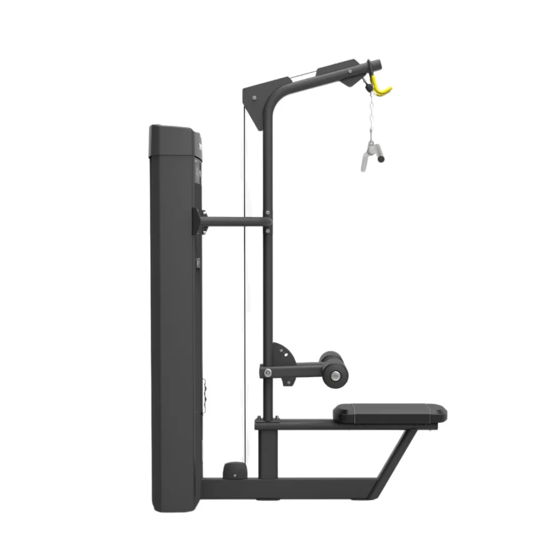 Spirit Fitness CSS-LATP Selectorized Lat Pulldown commercial strength equipment, side view